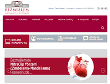 Tablet Screenshot of bezmialemhastanesi.com